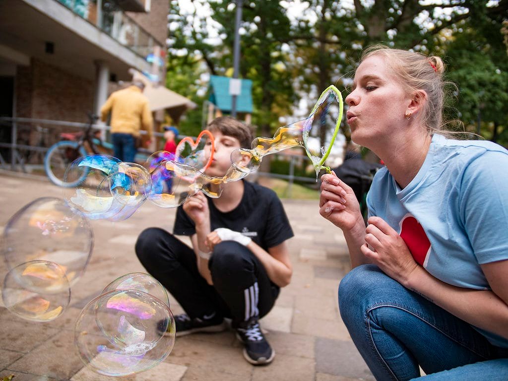 HerzCaspar Sommer-Aktion vorm Universitätsklinikum Hamburg-Eppendorf