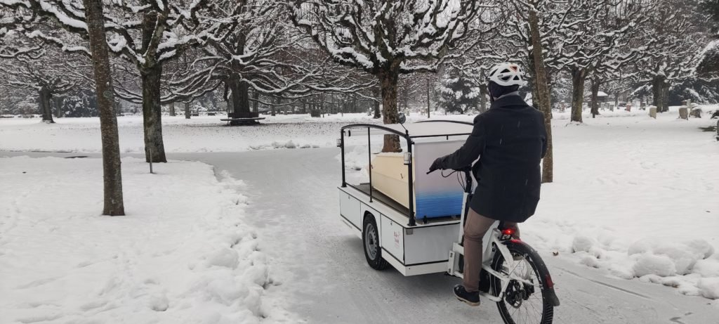 Bild 3 Lastenrad im Schnee