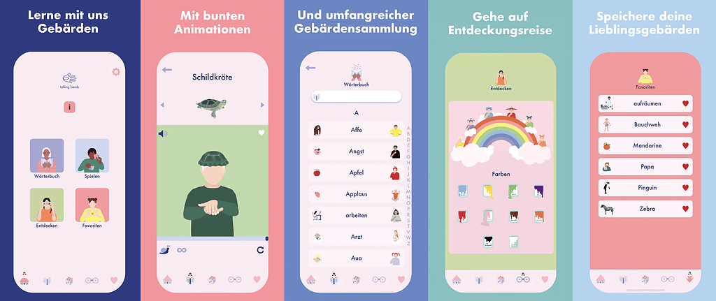 Die App des Start-Ups Talking Hands. Foto: Talking Hands