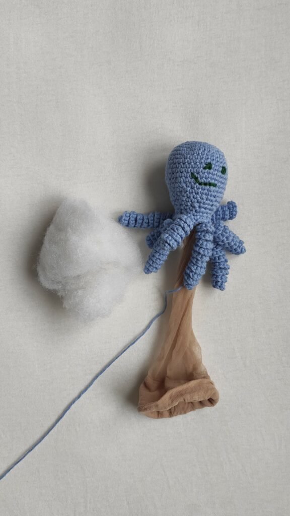 Oktopus wird ausgestopft