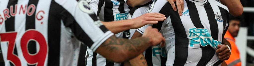 Newcastle United Spieler jubeln