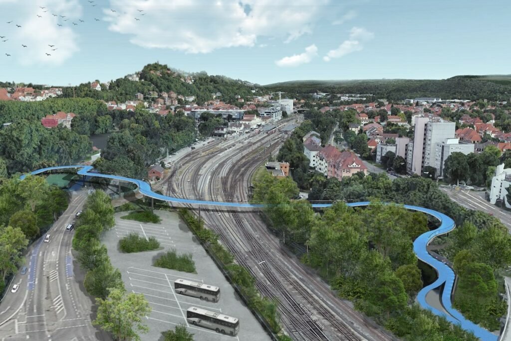 Fahrradbrücke in Tübingen