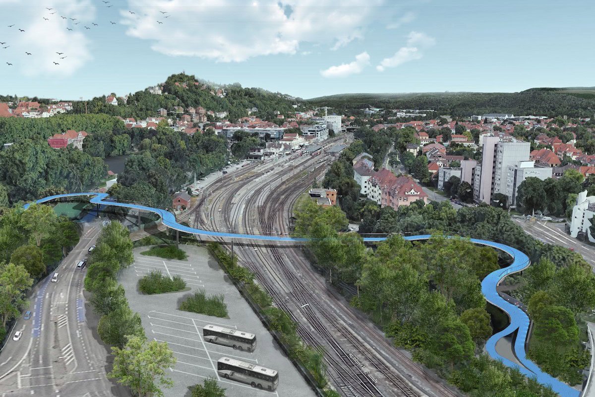 Fahrradbrücke in Tübingen