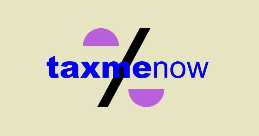 Logo der tax me now Initiative die sich aus Reihen und Wohlhabenden Menschen gegründet hat, um für höhere Steuern für Superreiche zu werben.