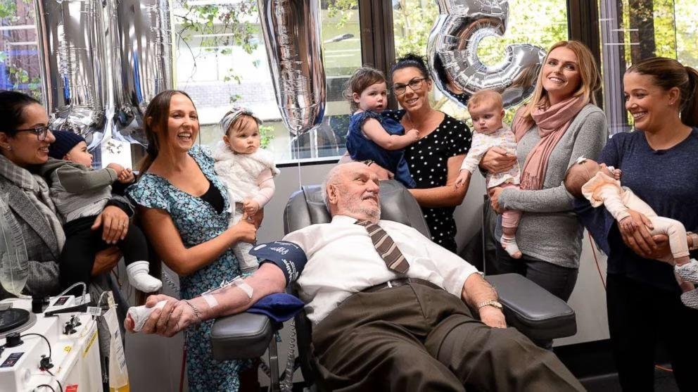 James Harrison hasste Nadeln - und dennoch spendete er 60 Jahre lang Blut. Sein Plasma rettete Millionen Neugeborene. Eine Kolumne über stilles Heldentum.