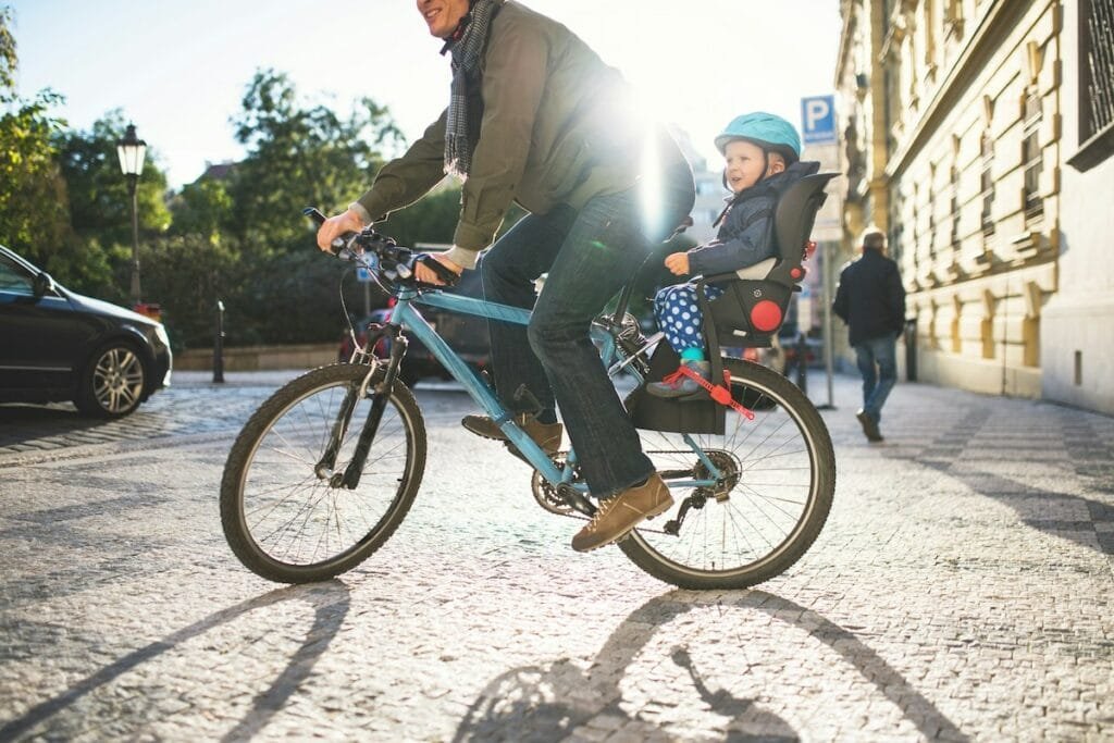 Vater Kind Fahrrad