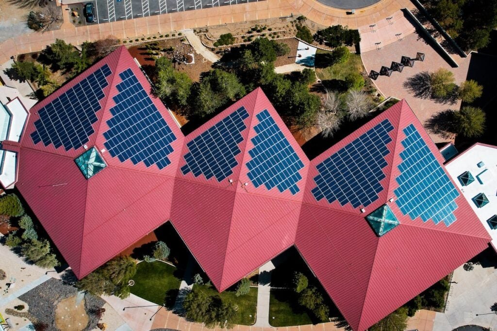 Houses with solar panels
